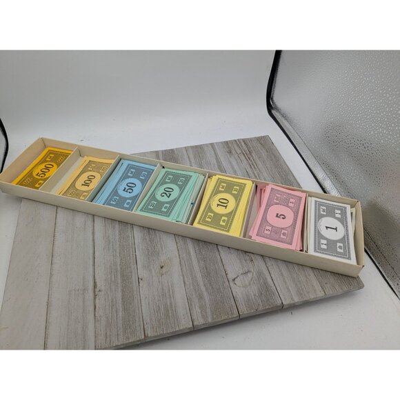 Vintage 1961 Monopoly Replacement Money Currency With Money Bank - Picture 1 of 12